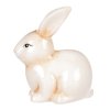 Zajíc - keramická figurka, barva krémovo-bílá (Barva Krémová)
