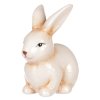 Zajíc - keramická figurka, barva krémovo-bílá (Barva Krémová)