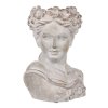 Obal betonový - bysta ženské hlavy (Barva Šedá)