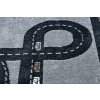 Dětský kusový koberec Fun Track grey (Rozměry koberců 80x150)
