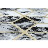 Kusový koberec Gloss 409A 82 3D cubes black/gold/grey (Rozměry koberců 80x150)