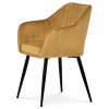 Jídelní židle, žlutá, sametová látka, PIKA YEL4 (Barva Žlutá)