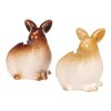 Zajíc - keramická figurka, mix 2 druhů, cena za 1 ks (Barva Hnědá)