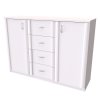 Komoda SIGMA 3 - hloubka 43cm - DOPRODEJ - bílá struktura (Dekor bílá struktura, biela štruktúra)