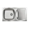 Odolný nerezový dřez BASIC 150, vestavný, reversibilní, 45 cm