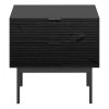 Noční stolek Sean černá/masiv černá