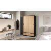 Skříň Lincoln 2D2S černý mat/jackson hickory, moderní design, ekologická výroba