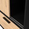 Skříň Lincoln 2D2S černý mat/jackson hickory, moderní design, ekologická výroba