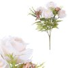 Růže a zeleň - umělá kytice, barva krémová (Barva Krémová)