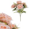 Růže a zeleň - umělá kytice, barva krémová (Barva Krémová)
