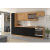 Praktická černá kuchyňská skříňka Molly 15 D CARGO BB s dubem artisan