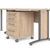 Rohový psací stůl Office 80400/304, dub sonoma/silver grey, moderní design