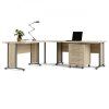 Rohový psací stůl Office 80400/304, dub sonoma/silver grey, moderní design