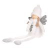 Anděl se srdcem - látková figurka, bílá barva (Barva Bílá)