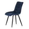 Jídelní židle, modrá, sametová látka, CT-384 BLUE4 (Barva Modrá)
