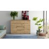 Prostorná komoda Topa 2D4S 120 cm, dub artisan, moderní design