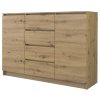 Prostorná komoda Topa 2D4S 120 cm, dub artisan, moderní design