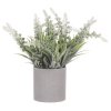 Vřes v šedém obalu - umělý, barva krémová (Barva Krémová)