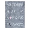 Dětský kusový koberec Junior 52106.801 Alphabet grey (Rozměry koberců 120x170)