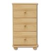 DK-108 komoda se 3 zásuvkami (Barva bez moření borovice)