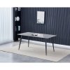 Jídelní stůl 160x90cm, keramika, mramor, HT-406M GREY (Barva Šedá)
