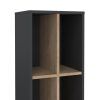 Modulární knihovna Sigal 587, šedá/jackson hickory, 204,7 cm