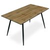Jídelní stůl rozkládací 140-180x80 cm, mdf, dub, HT-921 OAK (Barva Hnědá)