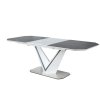 Jídelní stůl rozkládací VALERIO CERAMIC šedá/bílý mat