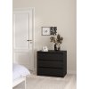 Komoda Simplicity 298 FALCO, černá woodgrain, 68x77x50 cm, minimalistická
