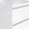 Bílý lesklý noční stolek Simplicity 221 s úložným prostorem 70 cm
