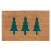 Rohožka 3 stromy zelená 105669 - na ven i na doma (Rozměry koberců 45x75)