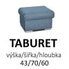 Taburet DÉMON (Varianta Nubuk 27 W Doprodej)