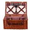 Koš piknikový - s vybavením pro 4 osoby, proutěný, barva hnědá (Barva Hnědá)