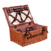 Koš piknikový - s vybavením pro 4 osoby, proutěný, barva hnědá (Barva Hnědá)