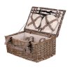 Koš piknikový - s vybavením pro 4 osoby, proutěný, barva hnědá (Barva Hnědá)