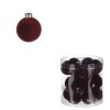 Kulaté sametové ozdoby - pr. 4 cm, černé, cena za balení (18 ks) (Barva Červená)