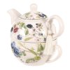 Konvička se šálkem - dárkový set v krabičce, porcelán, bílý s lesními plody (Barva Vícebarevná)