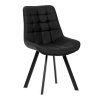 Jídelní židle, černá, látka vintage, HC-V3066 BK3 (Barva Černá)