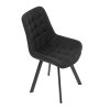 Jídelní židle, černá, látka vintage, HC-V3066 BK3 (Barva Černá)