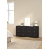 Komoda Myra 328 černá, 143 cm, moderní design, odolné lamino FALCO