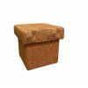 Multifunkční hnědý taburet Sely s úložným prostorem 40x40 cm