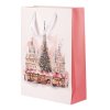 Taška papírová - motiv vánočního trhu, vel. L (Barva Vícebarevná)