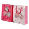 Taška papírová - narozeninová, mix 2 druhů, vel. S, cena za 1 ks (Barva Růžová)