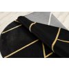 Kusový koberec Emerald geometric 1012 black and gold kruh (Rozměry koberců 160x160 (průměr) kruh)