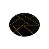 Kusový koberec Emerald geometric 1012 black and gold kruh (Rozměry koberců 160x160 (průměr) kruh)