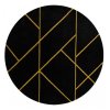 Kusový koberec Emerald geometric 1012 black and gold kruh (Rozměry koberců 160x160 (průměr) kruh)