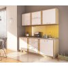 Kuchyňská linka IBERIA 220 cm (Varianta Bílá lesk / Dub sonoma)