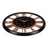 Hodiny nástěnné - pr. 60 cm, MDF a kov, římské číslice (Barva Černá)