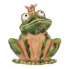 Žába s korunkou - keramická dekorace (Barva Zelená)