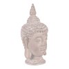 Buddha - hlava z polyresinu, barva šedá (Barva Šedá)